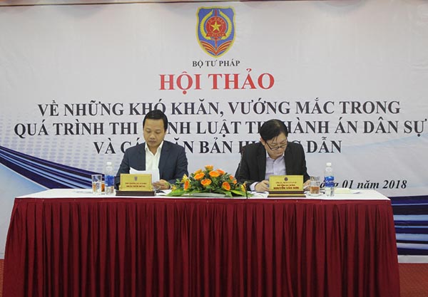 Hội thảo về những khó khăn, vướng mắc trong quá trình thi hành Luật THADS và các văn bản hướng dẫn