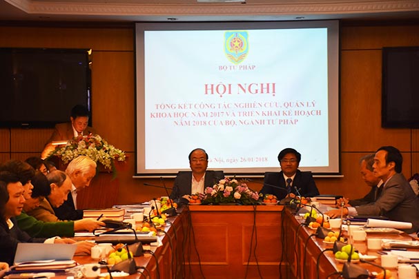 Bộ Tư pháp tổng kết công tác nghiên cứu, quản lý khoa học năm 2017 và triển khai kế hoạch năm 2018