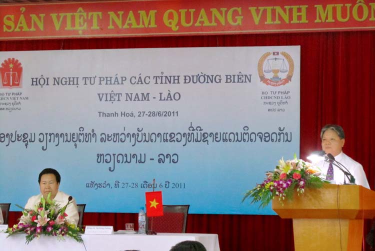 The justice meeting of Vietnamese and Lao border provinces: Strengthening cooperation in dealing with justice issues