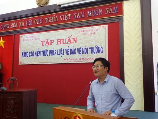 Tập huấn nâng cao kiến thức pháp luật về bảo vệ môi trường tại tỉnh Bến Tre