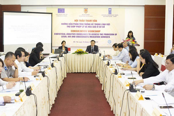 Hội thảo tham vấn hướng dẫn phân tích thống kê trong lĩnh vực trợ giúp pháp lý và hòa giải ở cơ sở