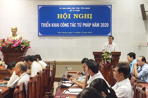 Tiền Giang: Hội nghị triển khai công tác tư pháp năm 2020