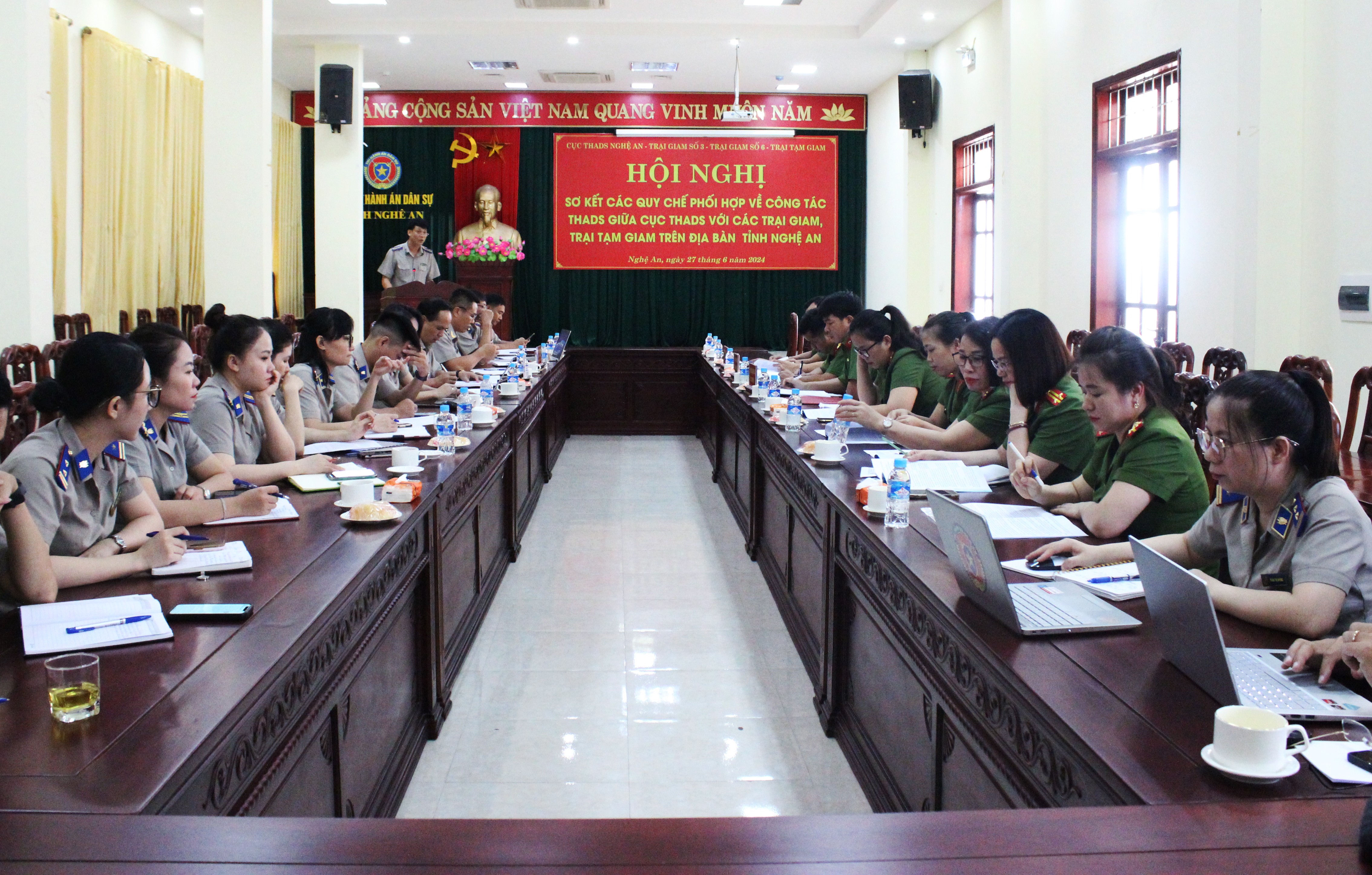 Nghệ An - tổ chức Hội nghị sơ kết các quy chế phối hợp về công tác Thi hành án dân sự giữa Cục Thi hành án dân sự tỉnh và các Trại giam, Trại tạm giam trên địa bàn