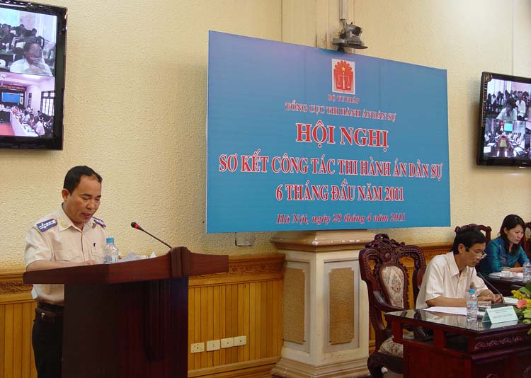 Đại diện Cục THADS Hà Nội phát biểu