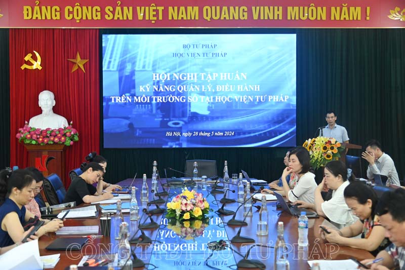 Tiếp tục nâng cao kỹ năng quản lý, điều hành trên môi trường số tại Học viện Tư pháp
