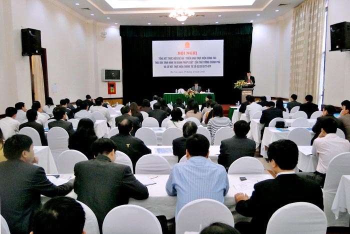 Conference reviewing the project of monitoring the legal implementation