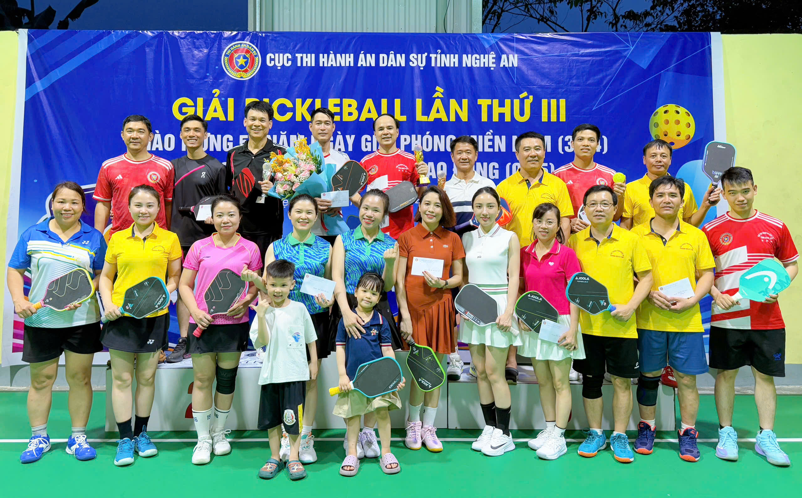 Cục Thi hành án dân sự tỉnh Nghệ An: Sổi nổi giải thể thao Pickleball lần thứ III chào mừng kỷ niệm 50 năm Ngày Giải phóng Miền Nam thống nhất đất nước (30/4/1975 - 30/4/2025) và Ngày Quốc tế Lao động 1/5