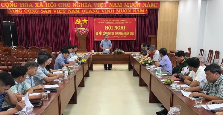 Bình Định: Hội đồng Phối hợp PBGDPL tổ chức Hội nghị sơ kết công tác 06 tháng đầu năm 2023