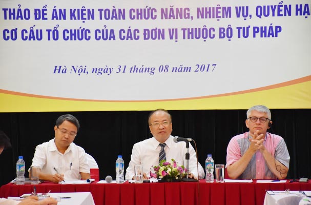 Góp ý dự thảo Đề án kiện toàn chức năng, nhiệm vụ, quyền hạn và cơ cấu tổ chức của các đơn vị thuộc Bộ Tư pháp