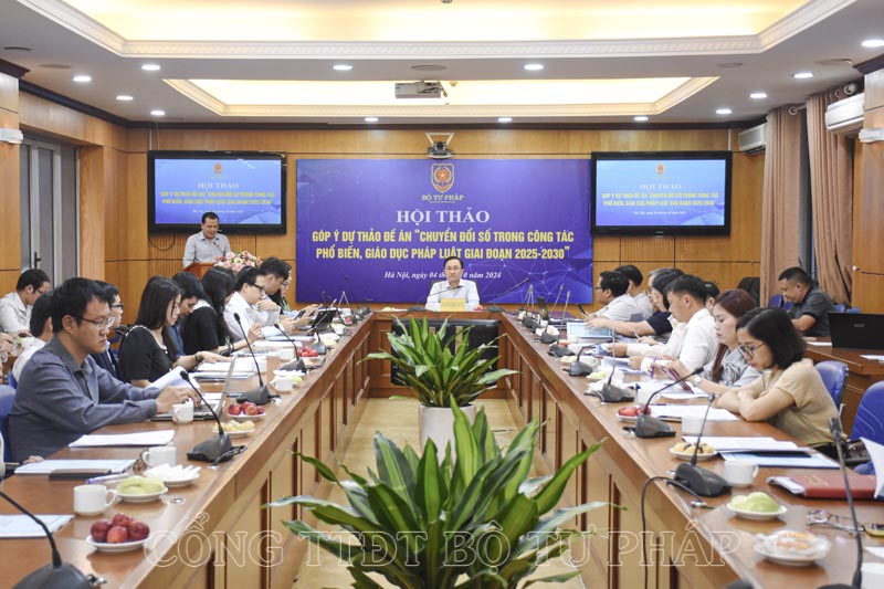 Hội thảo góp ý đối với Dự thảo Đề án "Chuyển đổi số trong công tác PBGDPL giai đoạn 2025-2030”