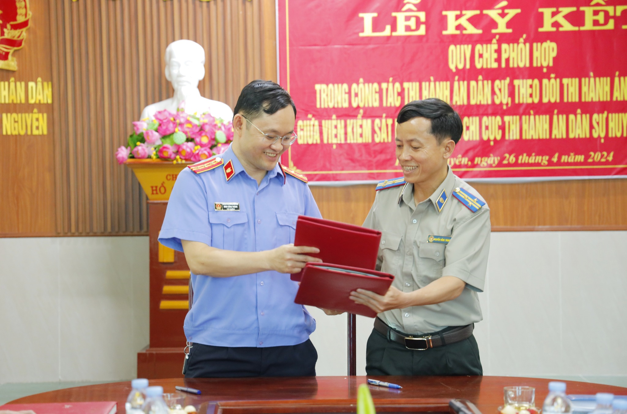 Hưng Nguyên: Lễ ký kết quy chế phối hợp trong công tác Thi hành án Dân sự, theo dõi thi hành án hành chính