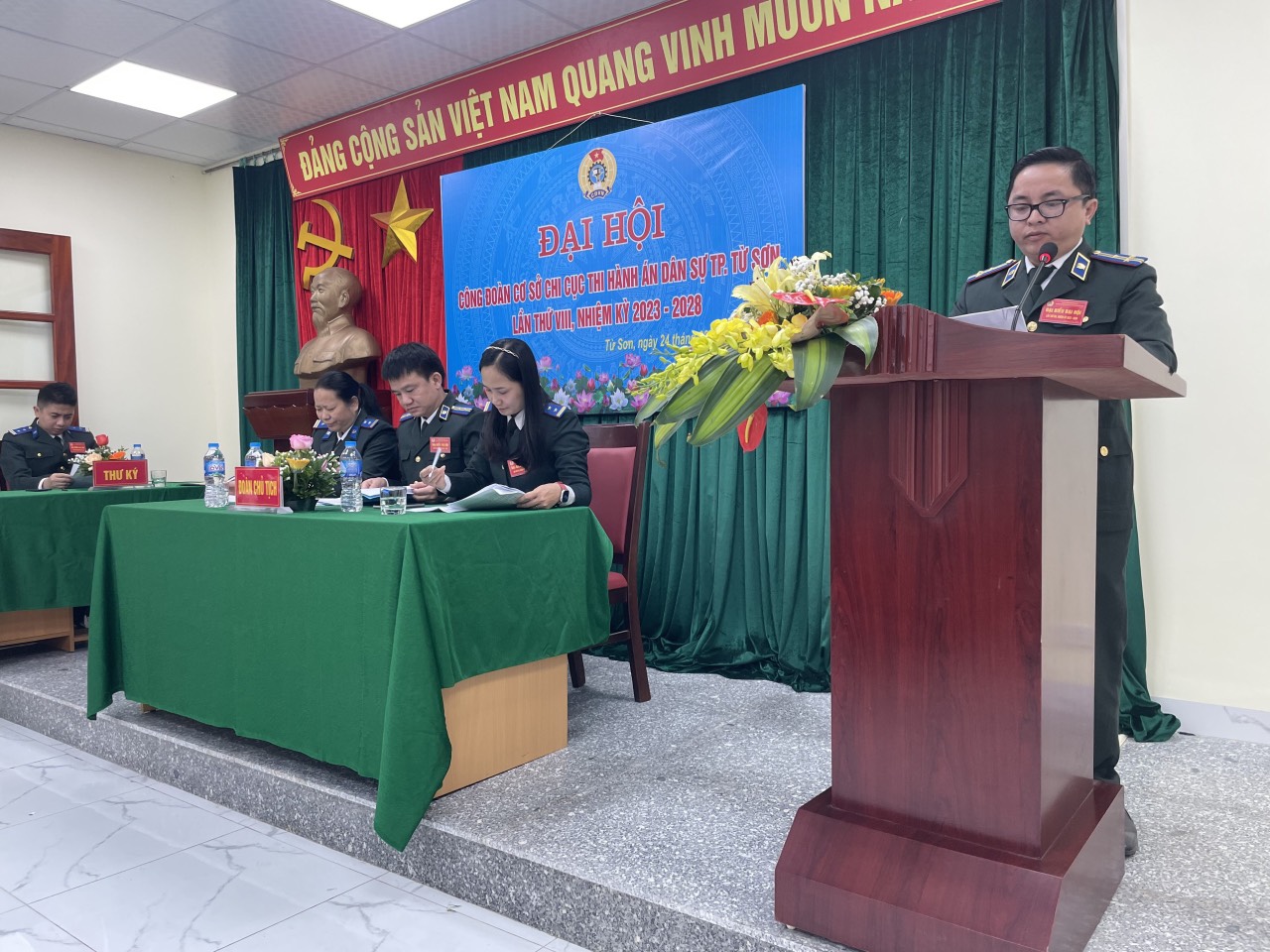 ĐẠI HỘI CÔNG ĐOÀN CƠ SỞ CHI CỤC THI HÀNH ÁN DÂN SỰ THÀNH PHỐ TỪ SƠN LẦN THỨ VIII NHIỆM KỲ 2023-2028