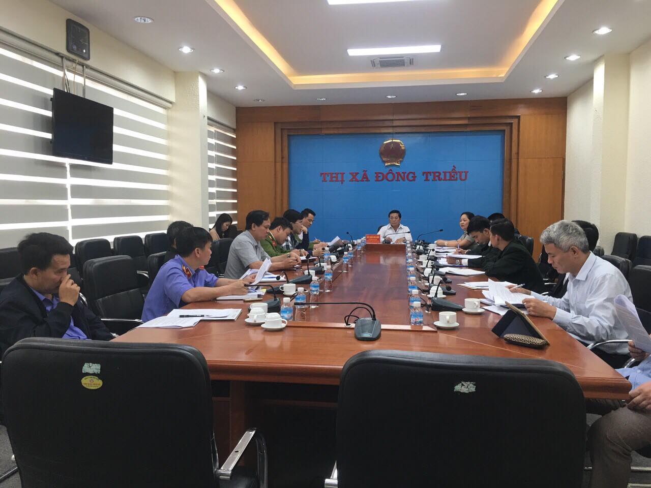 Hội nghị triển khai kế hoạch cưỡng chế thi hành án của Chi cục Thi hành án dân sự thị xã Đông Triều