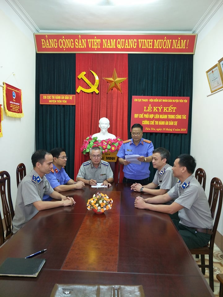 Lễ ký kết quy chế phối hợp liên ngành trong công tác cưỡng chế thi hành án dân sự