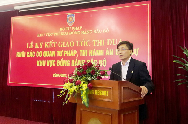 Ký kết giao ước thi đua khối các cơ quan Tư pháp, THADS khu vực Đồng bằng Bắc Bộ