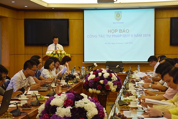 The Ministry of Justice held a press conference to inform about activities of the Justice sector in the second quarter of 2016