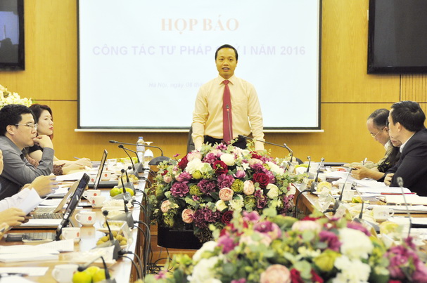 The Ministry of Justice held a press conference to inform about activities of the Justice sector in the first quarter of 2016