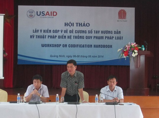 Hội thảo lấy ý kiến góp ý về dự thảo đề cương Sổ tay hướng dẫn kỹ thuật pháp điển