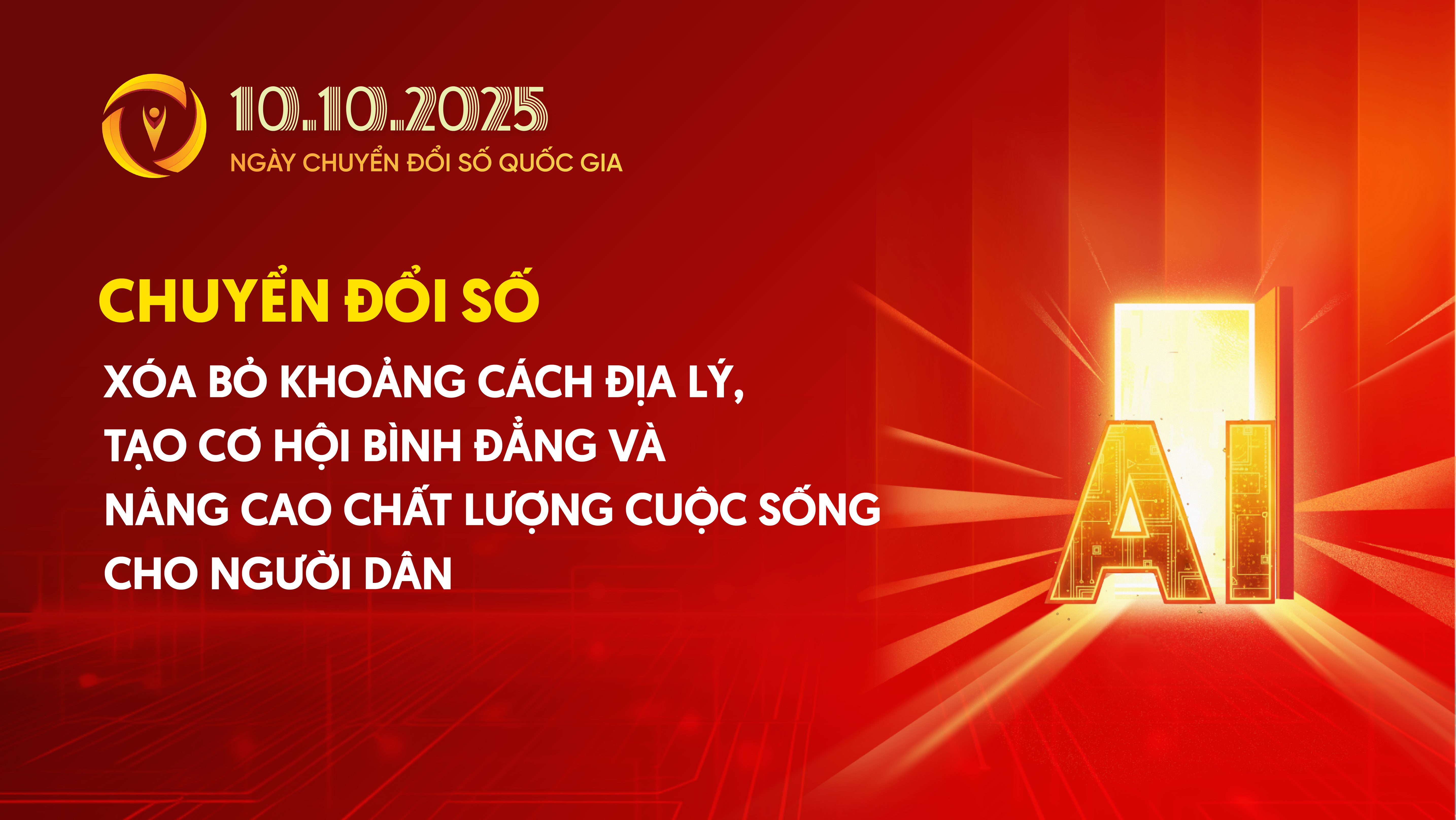 Bộ nhận diện hưởng ứng ngày Chuyển đổi số Quốc gia 10.10.2025