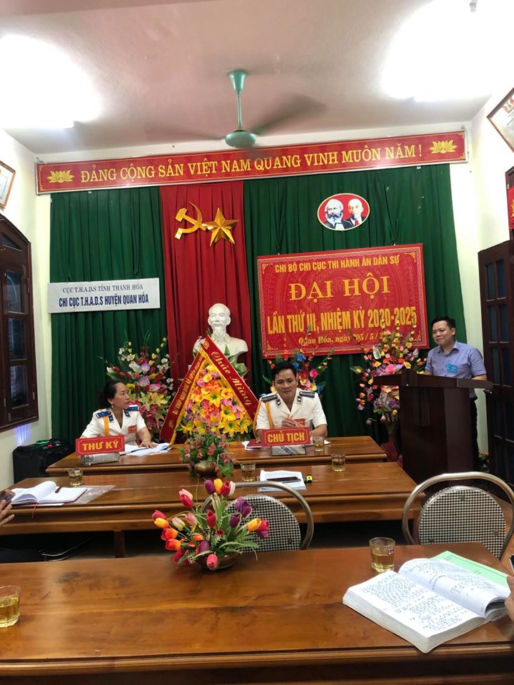 Chi bộ Chi cục THADS huyện Quan Hóa tổ chức Đại hội Chi bộ khóa III nhiệm kỳ 2020 – 2025