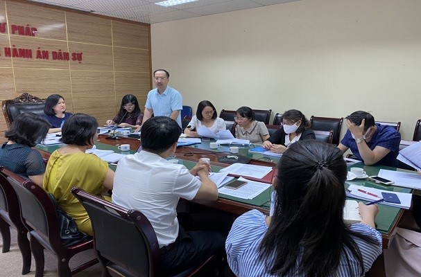Vụ Các vấn đề chung về xây dựng pháp luật tổ chức họp tư vấn thẩm định dự thảo Thông tư quy định mã số, tiêu chuẩn chức danh nghề nghiệp viên chức trợ giúp viên pháp lý
