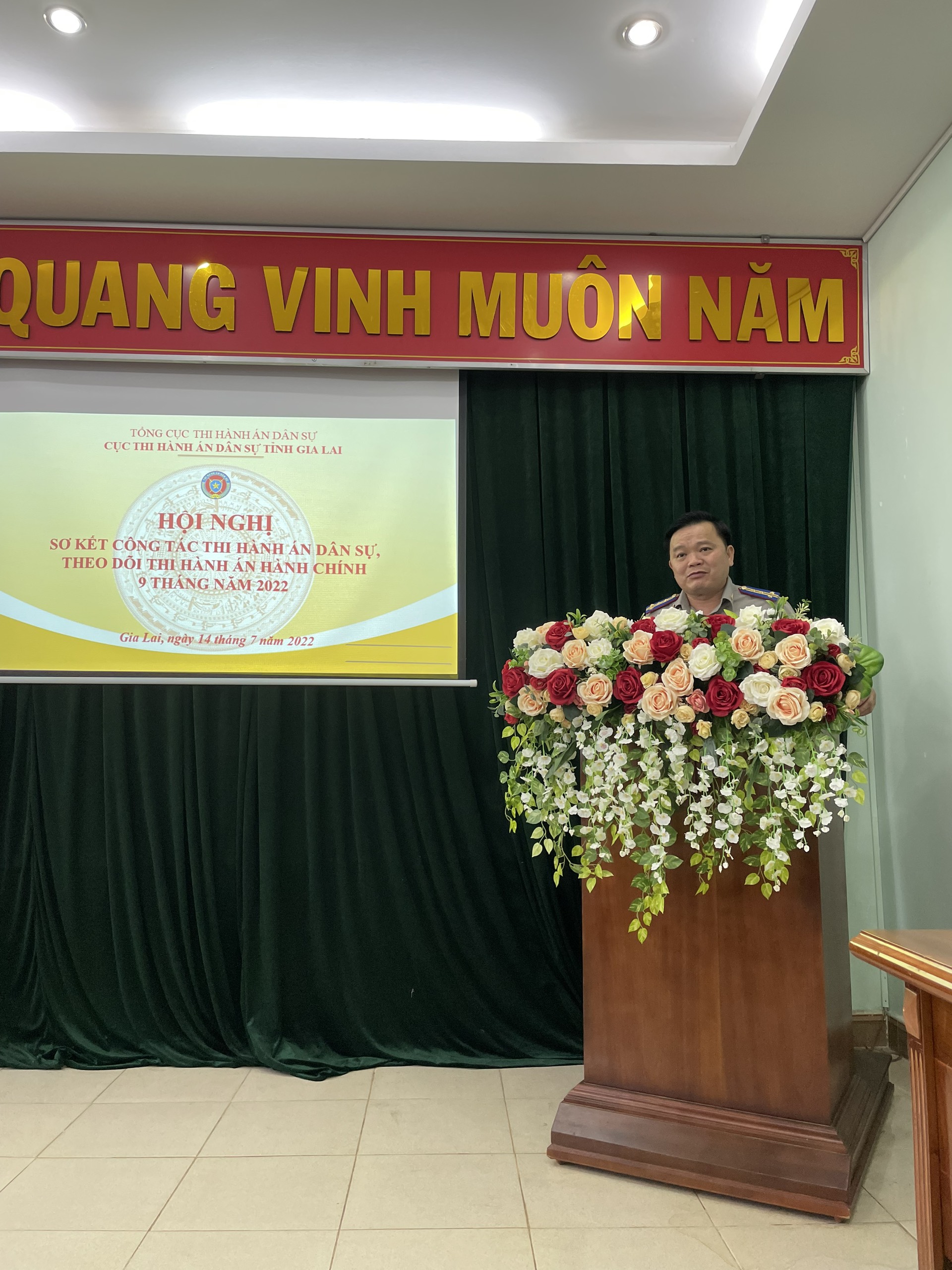 CỤC THI HÀNH ÁN DÂN SỰ TỈNH TỔ CHỨC HỘI NGHỊ 9 THÁNG NĂM 2022