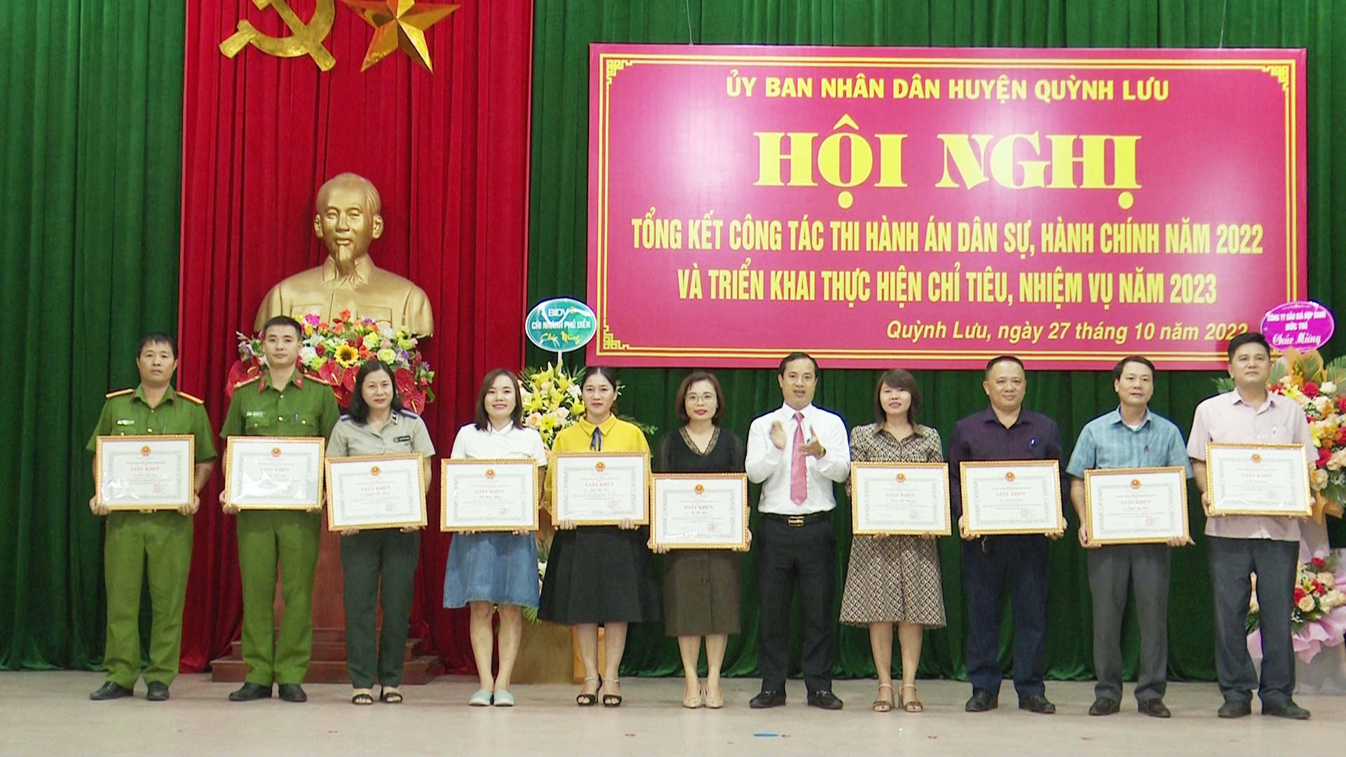 Quỳnh Lưu: Hội nghị tổng kết công tác Thi hành án dân sự năm 2022