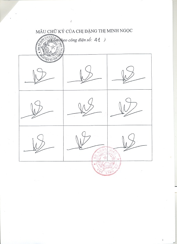 Bộ Ngoại giao đồng ý chấp thuận: Đồng chí Đặng Thị Minh Ngọc - Bí thư thứ ba, Đại sứ quán nước Cộng hòa xã hội chủ nghĩa Việt Nam tại Ca-dắc-xtan, được ủy quyền ký các giấy tờ về lãnh sự