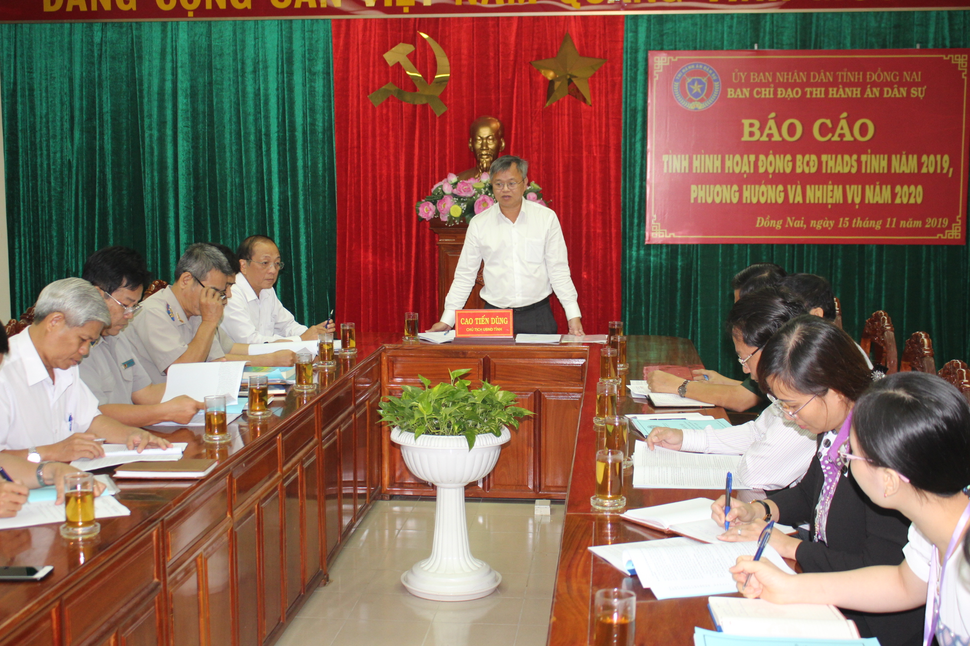 HỌP BÁO CÁO TÌNH HÌNH HOẠT ĐỘNG BAN CHỈ ĐẠO THI HÀNH ÁN DÂN SỰ TỈNH NĂM 2019, PHƯƠNG HƯỚNG VÀ NHIỆM VỤ NĂM 2020