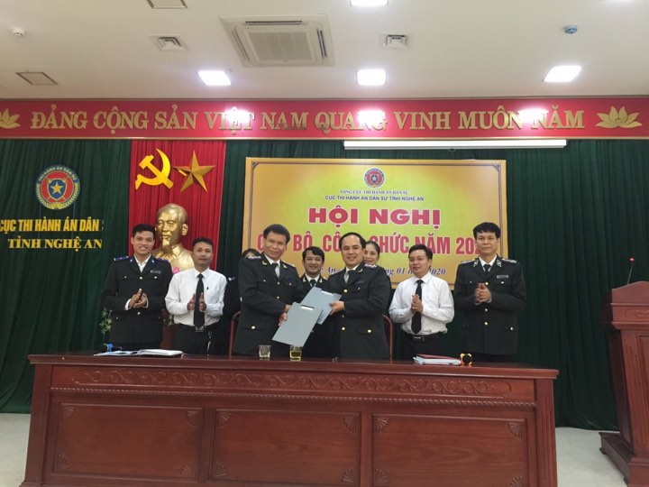 Cục Thi hành án dân sự tỉnh Nghệ An tổ chức Hội nghị cán bộ, công chức năm 2020.
