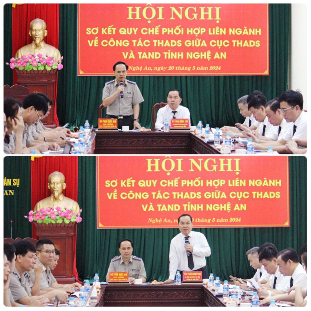 Nghệ An, Cục Thi hành án dân sự tỉnh và Tòa án nhân dân tỉnh tổ chức Hội nghị sơ kết quy chế phối hợp liên ngành về công tác Thi hành án dân sự trên địa bàn.