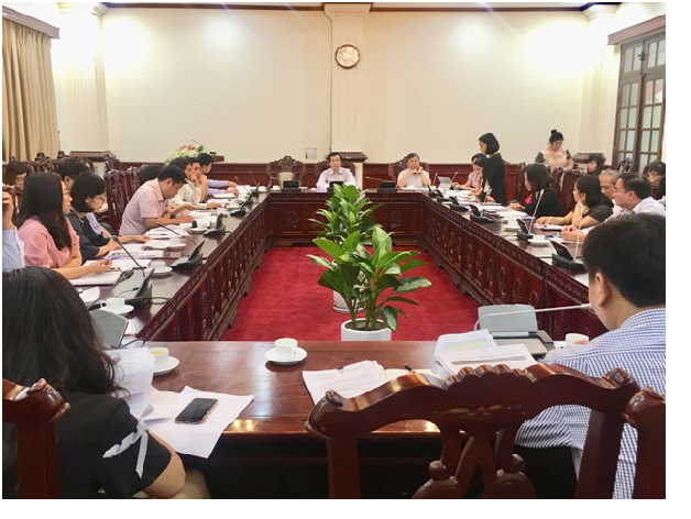 Cuộc họp trao đổi, thảo luận về tình hình triển khai thực hiện Chương trình xây dựng luật, pháp lệnh năm 2019, dự kiến Chương trình năm 2020 và tình hình ban hành VBQĐCT thi hành luật, pháp lệnh