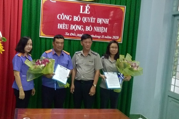 Cục Thi hành án dân sự tỉnh Đồng Tháp tổ chức Lễ trao quyết định điều động, bổ nhiệm và tiếp nhận công chức lãnh đạo