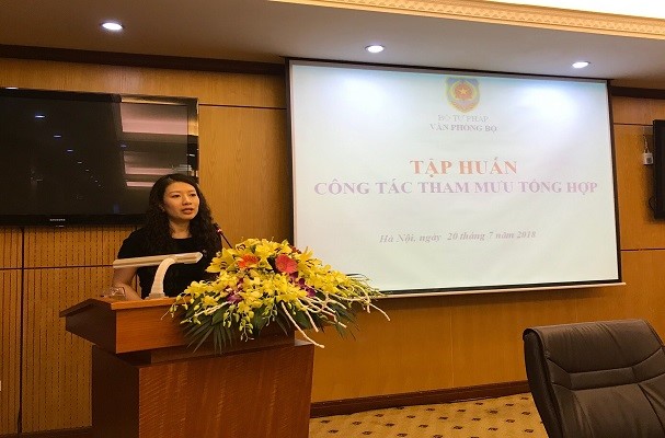 Công tác tham mưu, tổng hợp, trả lời kiến nghị của cử tri là nhiệm vụ quan trọng của công chức Bộ Tư pháp