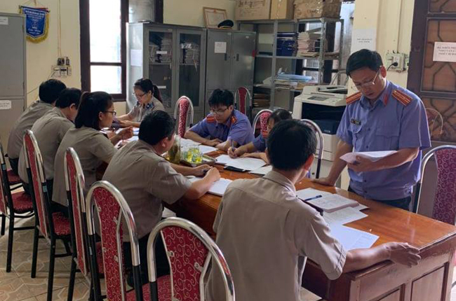 Kiểm sát trực tiếp tại Chi cục THADS huyện Bá Thước