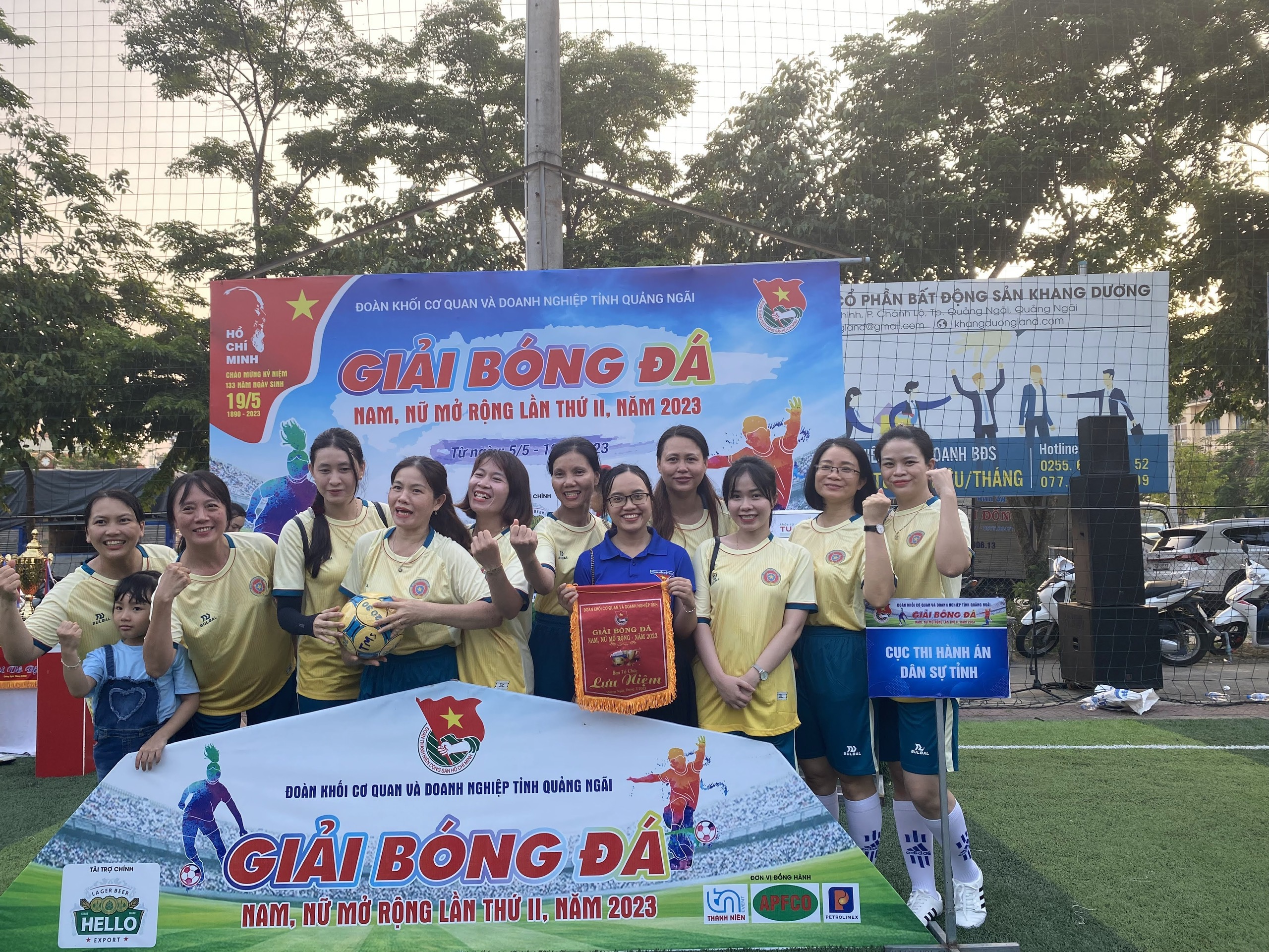 Chi đoàn Cục Thi hành án dân sự tỉnh tham gia Giải bóng đá Khối Cơ quan và Doanh nghiệp tỉnh Quảng Ngãi mở rộng lần thứ II, năm 2023