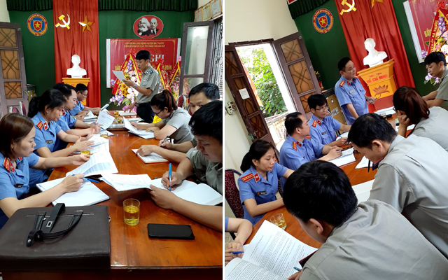 Kiểm sát trực tiếp hoạt động thi hành án dân sự tại Chi cục THADS huyện Bá Thước