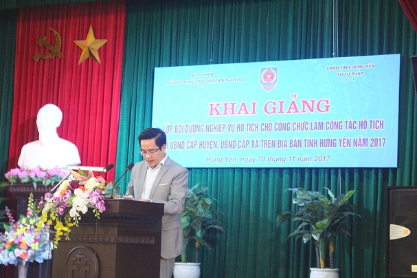 Trường Trung cấp Luật Thái Nguyên phối hợp với Sở Tư pháp tỉnh Hưng Yên tổ chức Lớp bồi dưỡng nghiệp vụ Hộ tịch