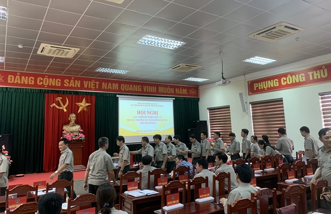 Hội nghị lấy phiếu tín nhiệm đối với các đồng chí Lãnh đạo Cục Thi hành án dân sự tỉnh Thanh Hóa