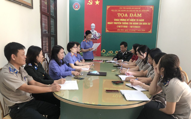 Kiểm sát trực tiếp tại Chi cục THADS thị xã Bím Sơn
