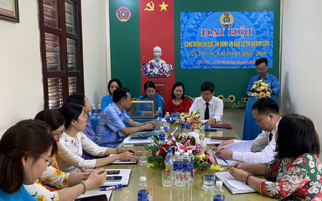 Đại hội Công đoàn Chi cục THADS Thị xã Bỉm Sơn lần IV, nhiệm kỳ 2023-2028
