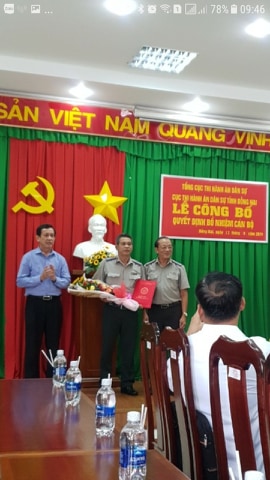 Lễ Công bố Quyết định bổ nhiệm chức vụ Phó cục trưởng Cục Thi hành án dân sự tỉnh Đồng Nai