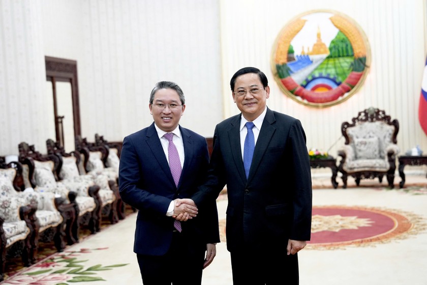 Bộ trưởng Nguyễn Hải Ninh tiếp kiến Thủ tướng Chính phủ nước CHDCND Lào