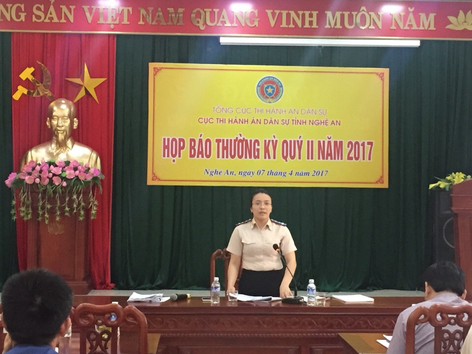 Họp báo thông tin về công tác thi hành án dân sự, hành chính  6 tháng đầu năm 2017