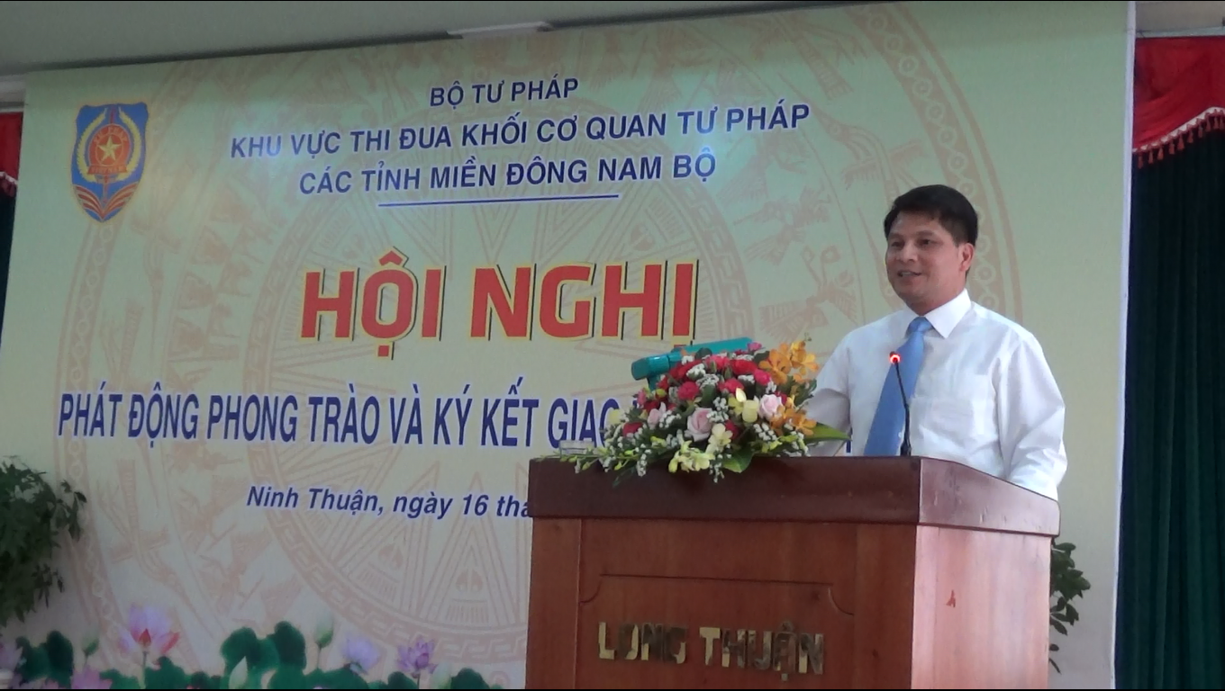 Khu vực thi đua khối cơ quan Tư pháp các tỉnh miền Đông Nam bộ tổ chức Hội nghị phát động phong trào và ký kết giao ước thi đua năm 2018