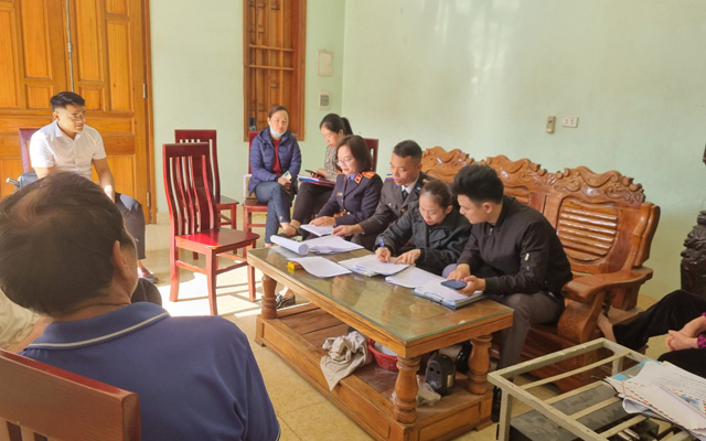 THADS Cẩm Thủy: động viên, thuyết phục đương sự tự nguyện giao tài sản thành công