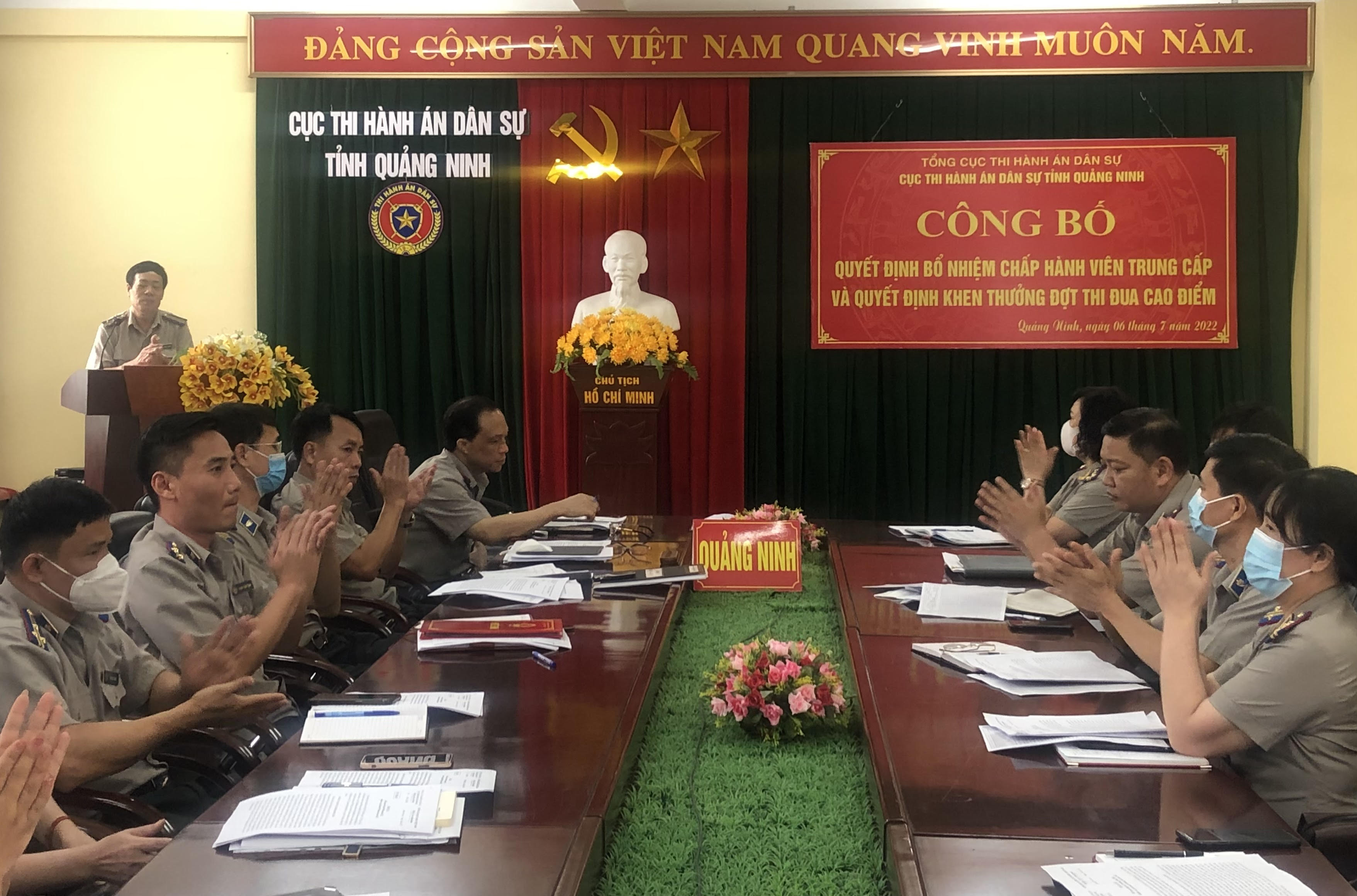 Tổng kết phong trào thi đua cao điểm thi hành án dân sự, theo dõi thi hành án hành chính lập thành tích chào mừng kỷ niệm 76 năm ngày Truyền thống Thi hành án dân sự (19/7/1946 - 19/7/2022).