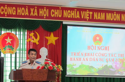 Hội nghị triển khai công tác thi hành án dân sự năm 2016 trên địa bàn Đồng Tháp