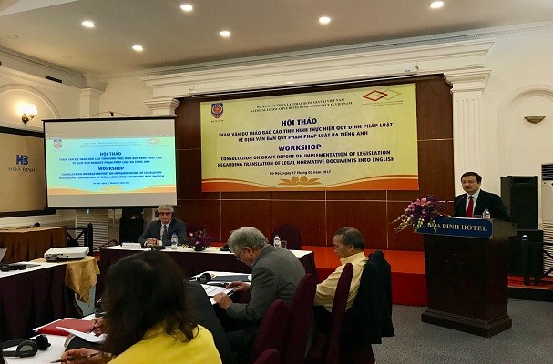 Hội thảo tham vấn dự thảo Báo cáo nghiên cứu tình hình dịch VBQPPL ra tiếng Anh (2)