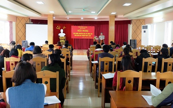 STP Lai Châu tập huấn chuyên sâu Luật ban hành VBQPPL